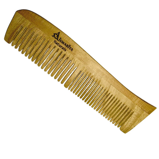 Dual Teeth Neem Wooden Comb